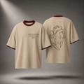Heart In Motion Oversized T-Shirt – Ivory Beige