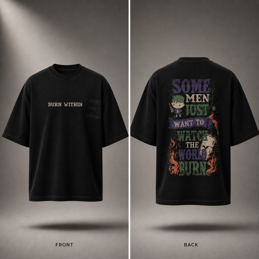 Silent Rage Oversized T-Shirt – Rich Black