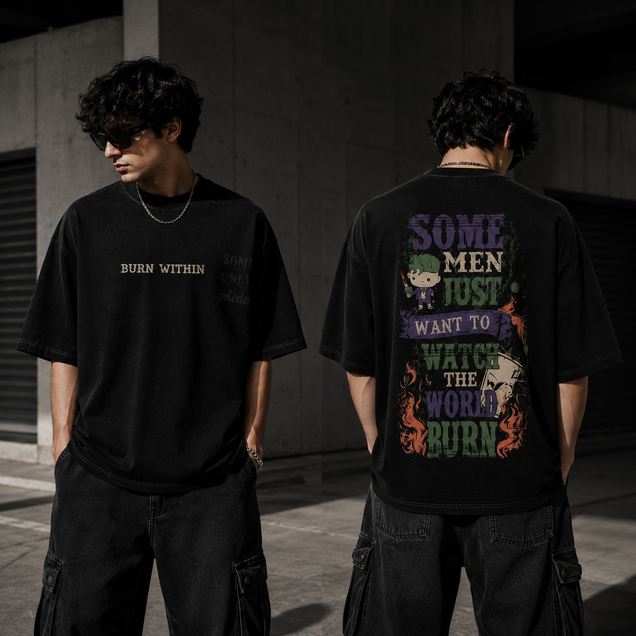 Silent Rage Oversized T-Shirt – Rich Black