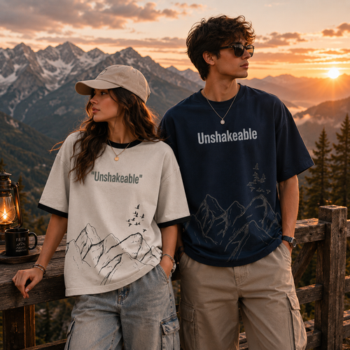 Fearless Mind Oversized T-Shirt – Midnight Navy