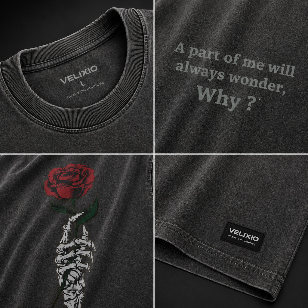Heavy Silence Oversized T-Shirt – Dark Charcoal Gray