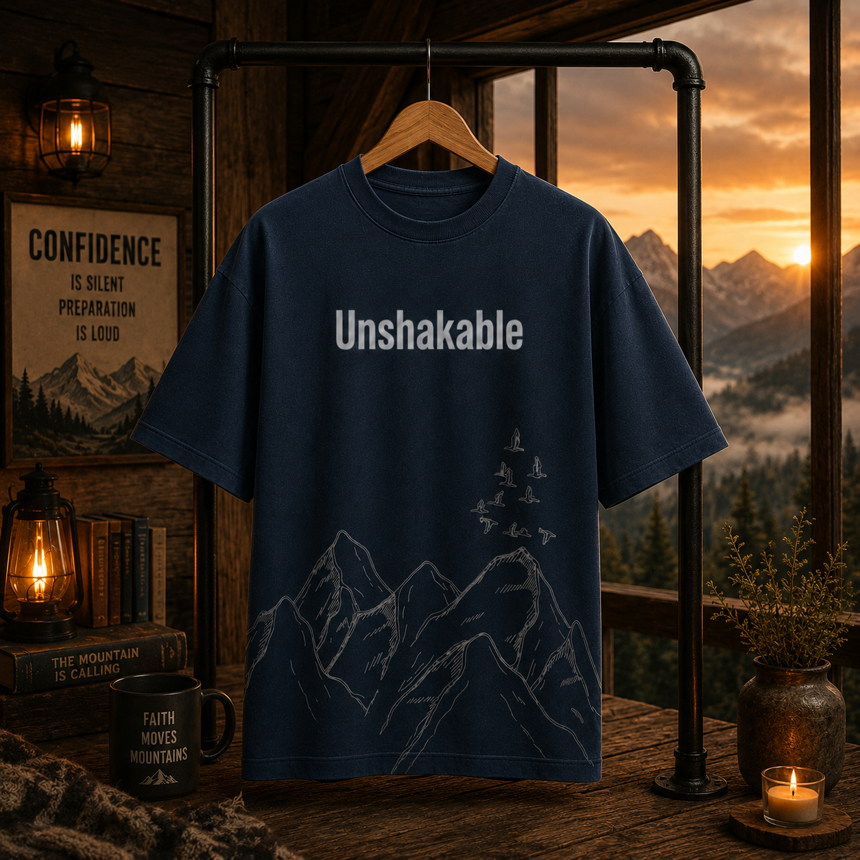 Fearless Mind Oversized T-Shirt – Midnight Navy