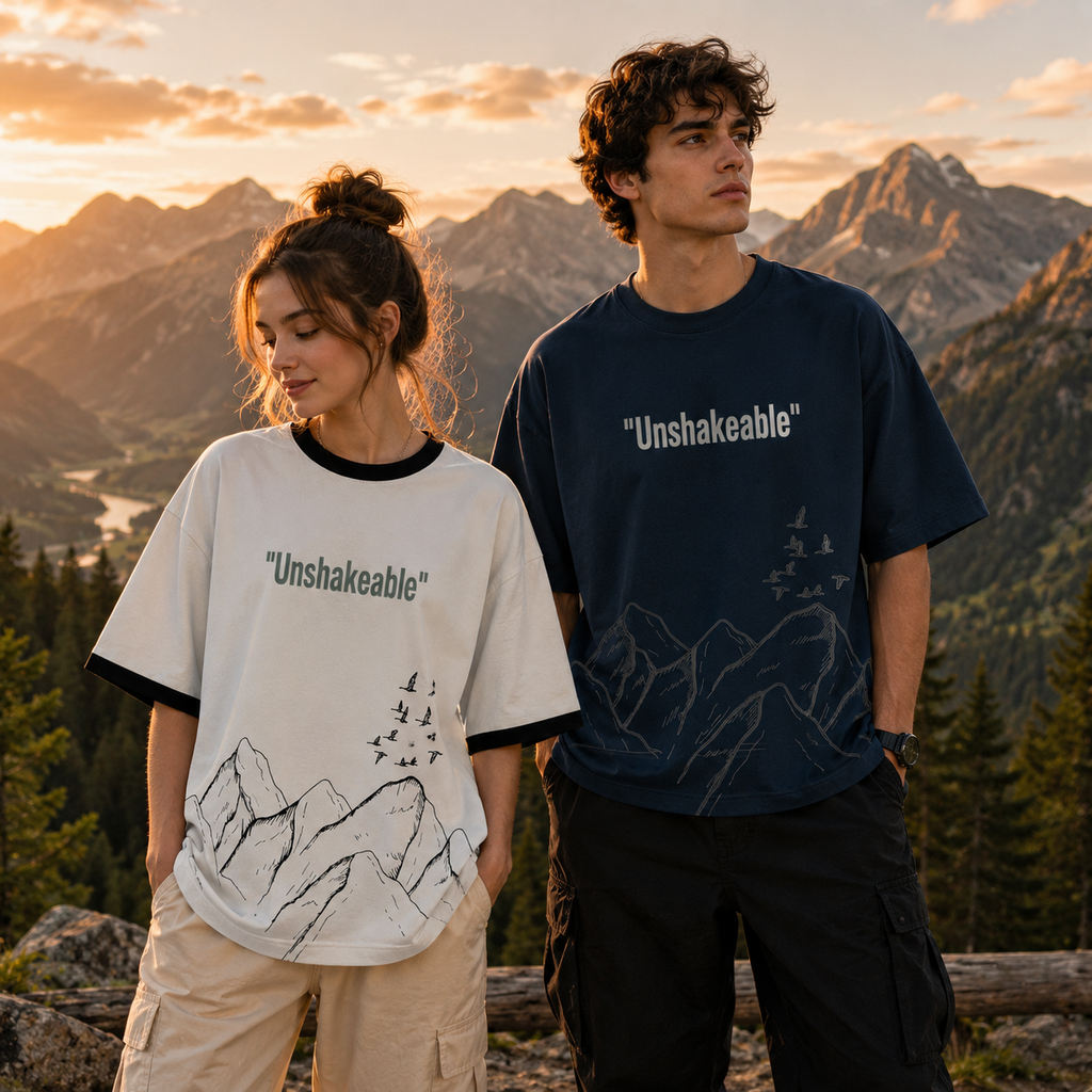 Fearless Mind Oversized T-Shirt – Midnight Navy