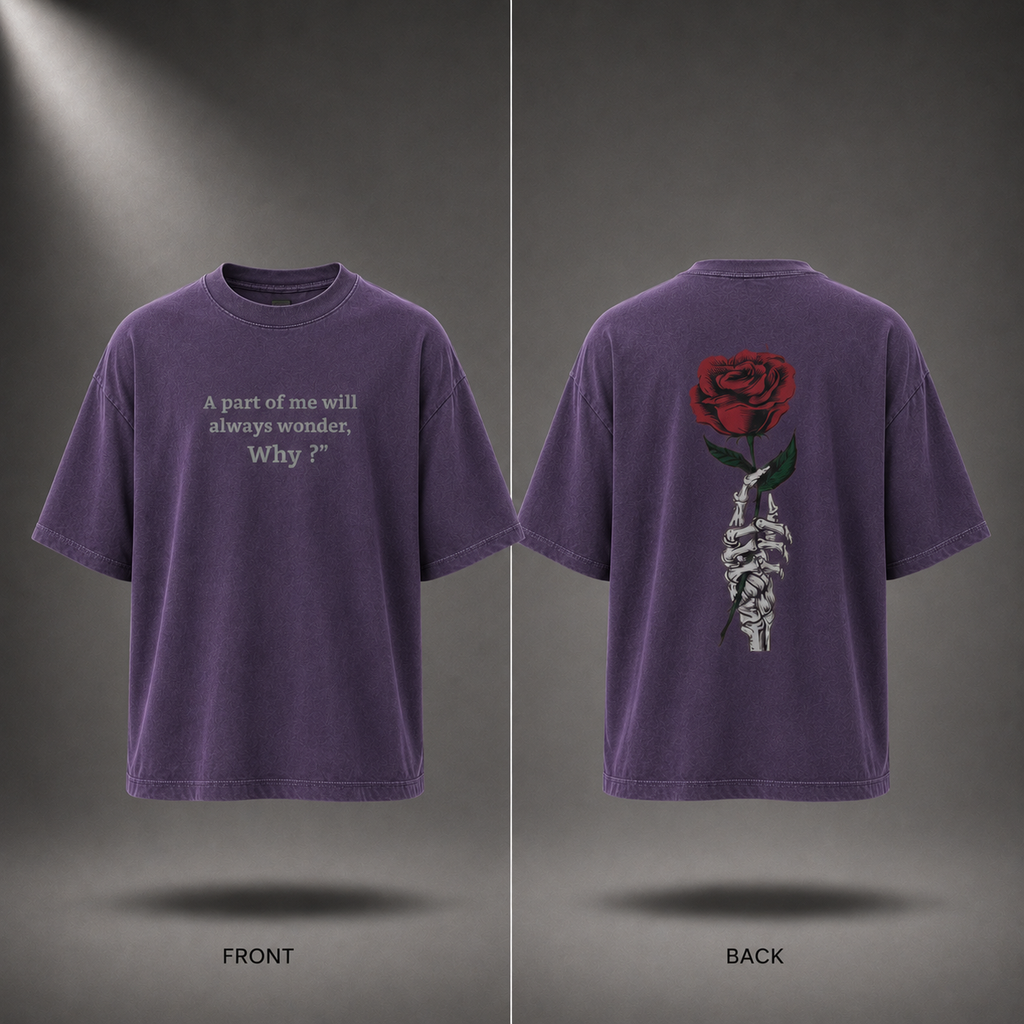 Heavy Silence Oversized T-Shirt – Muted Plum