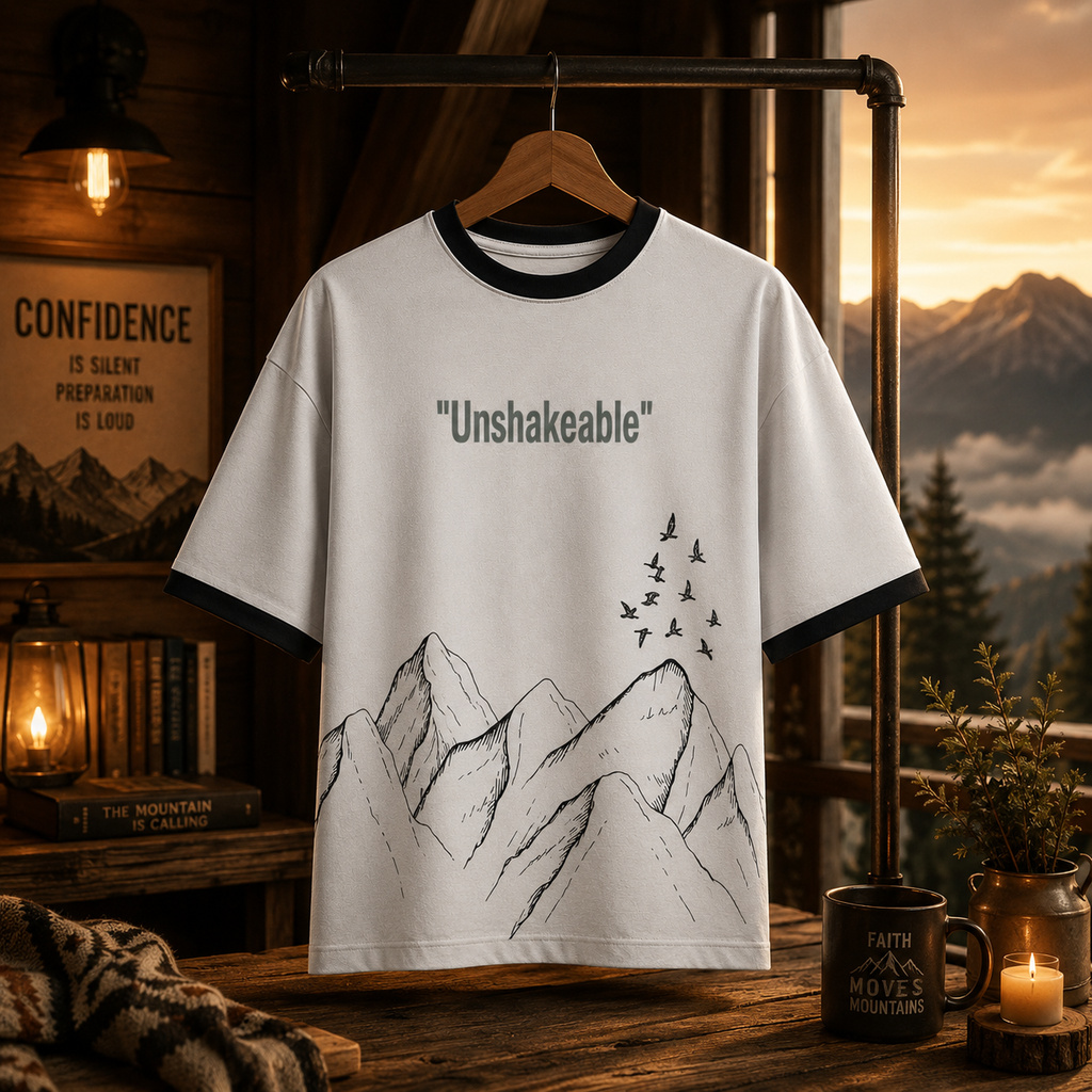 Fearless Mind Oversized T-Shirt – Warm Light Gray