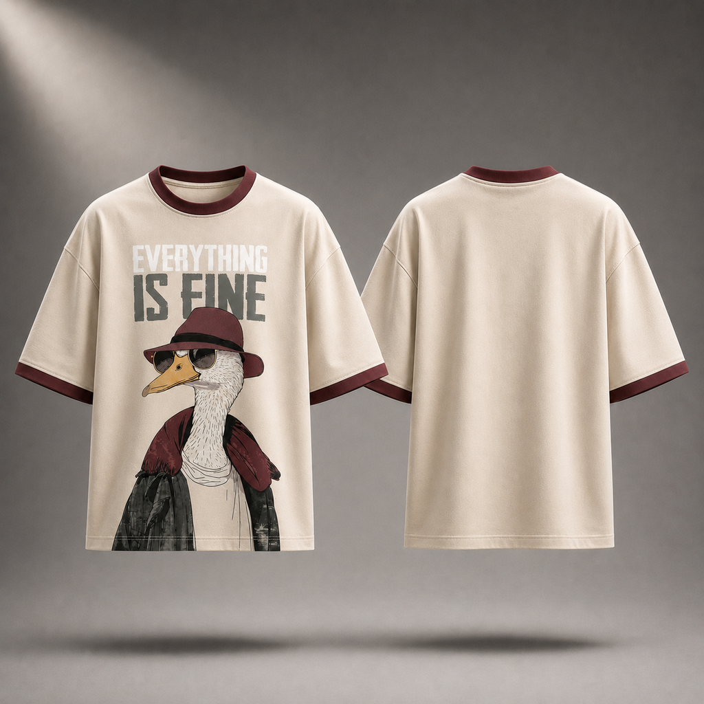 Peace Within Oversized T-Shirt – Cream Beige