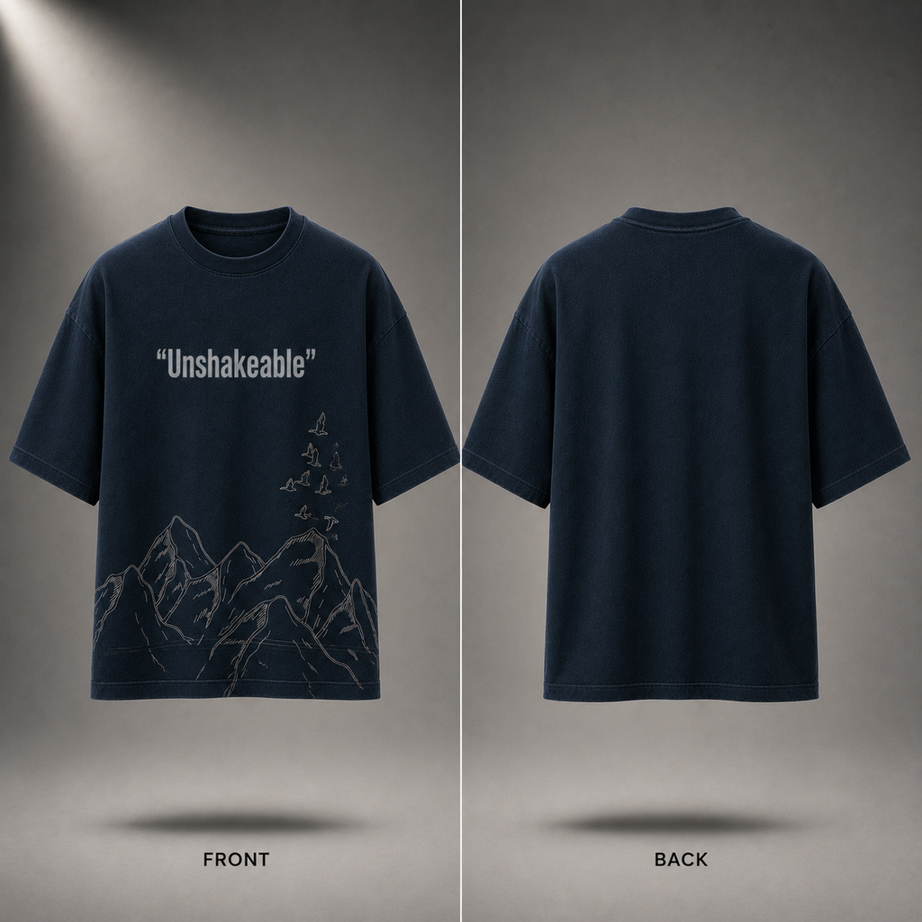 Fearless Mind Oversized T-Shirt – Midnight Navy