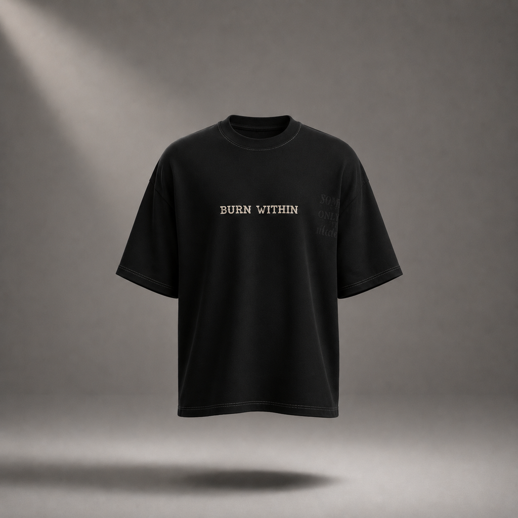 Silent Rage Oversized T-Shirt – Rich Black