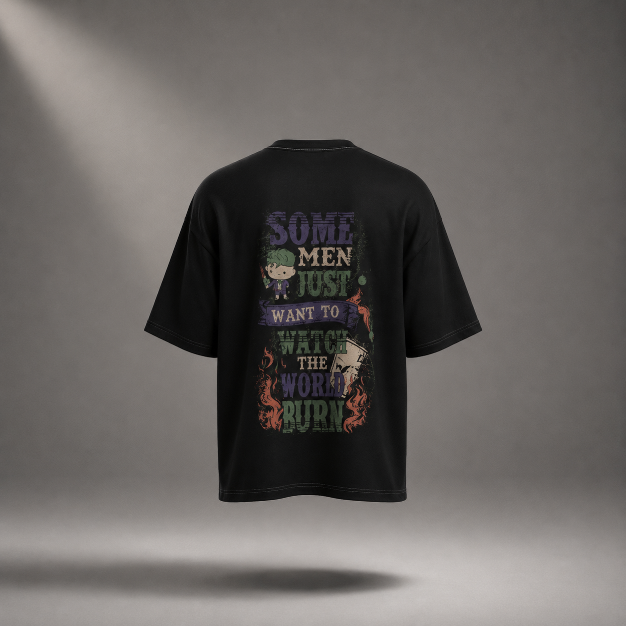 Silent Rage Oversized T-Shirt – Rich Black