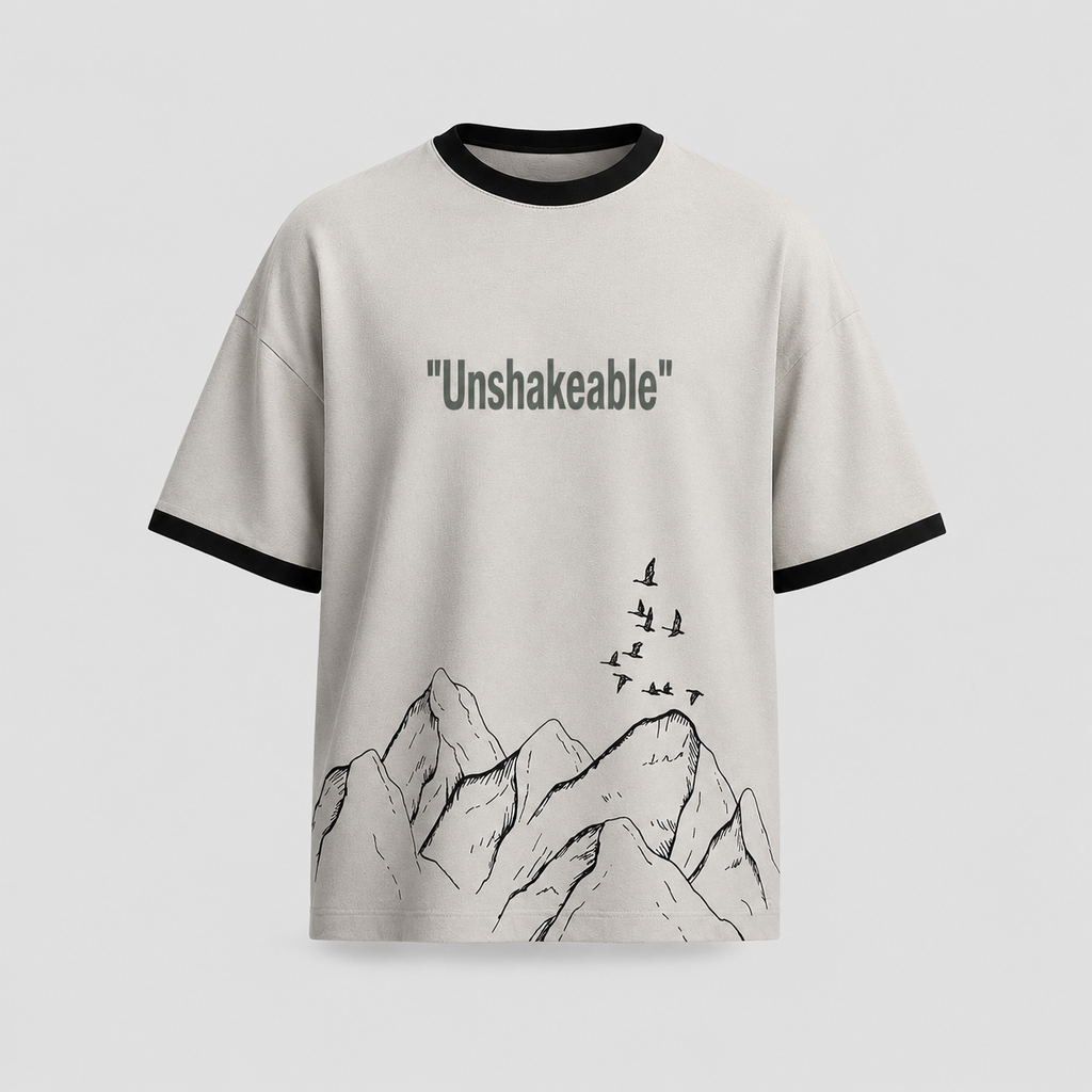 Fearless Mind Oversized T-Shirt – Warm Light Gray
