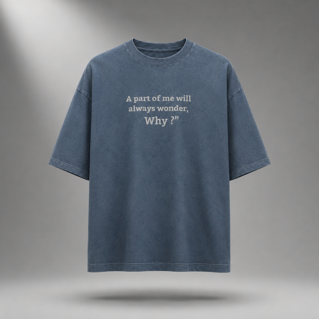 Heavy Silence Oversized T-Shirt – Slate Blue