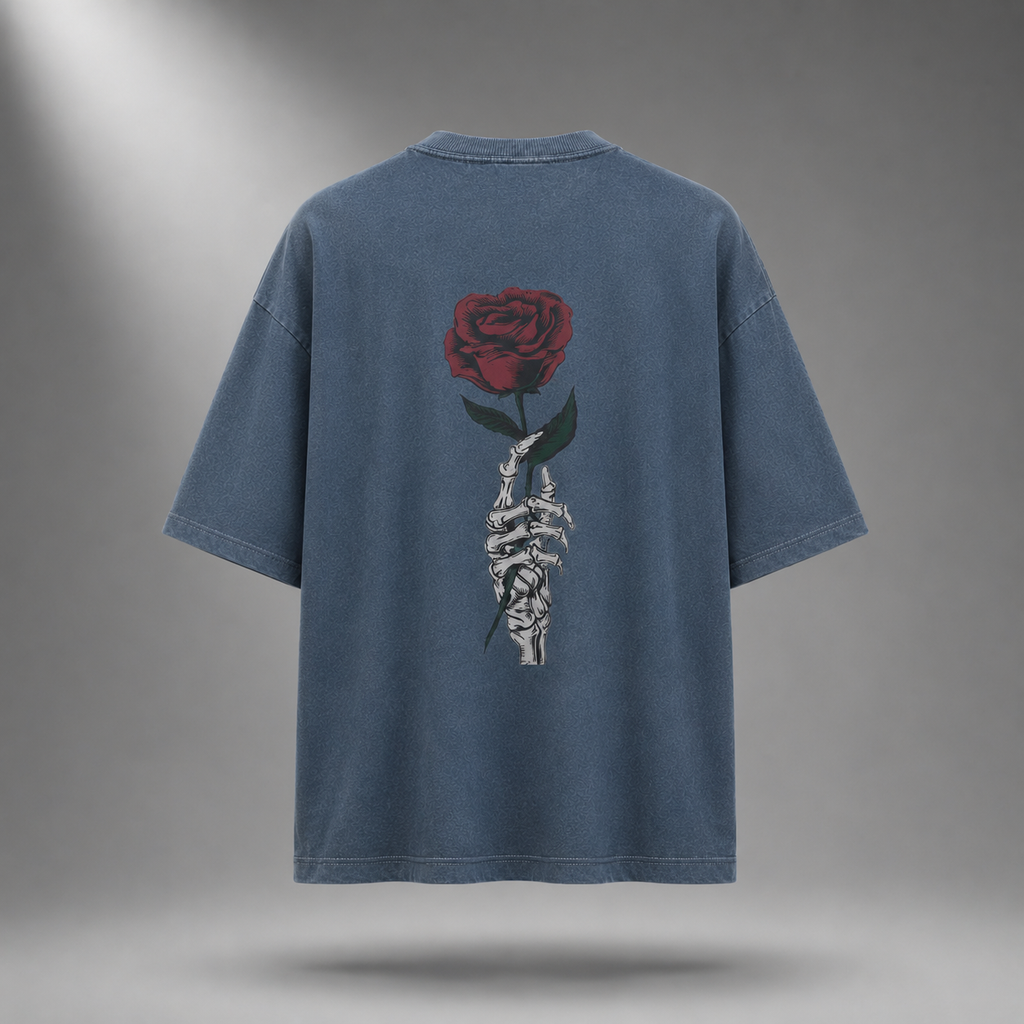 Heavy Silence Oversized T-Shirt – Slate Blue