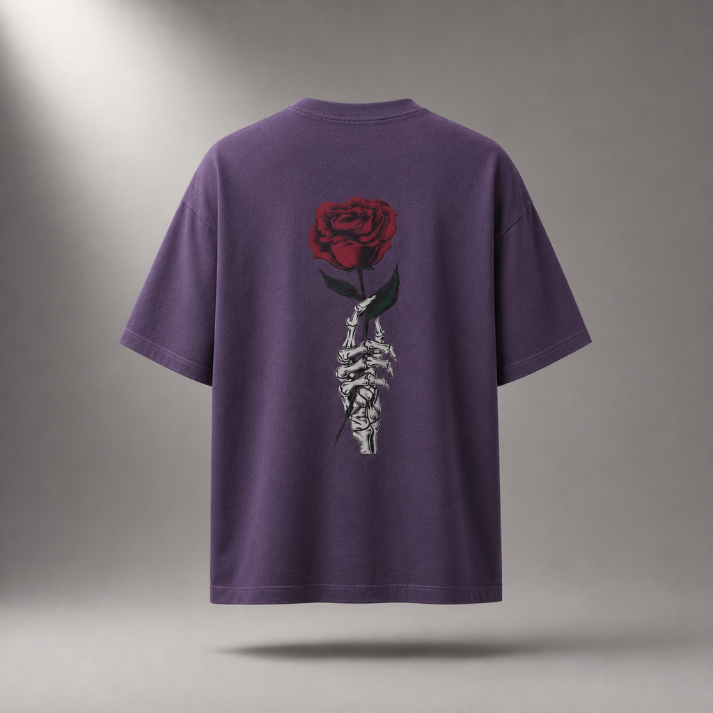 Heavy Silence Oversized T-Shirt – Muted Plum