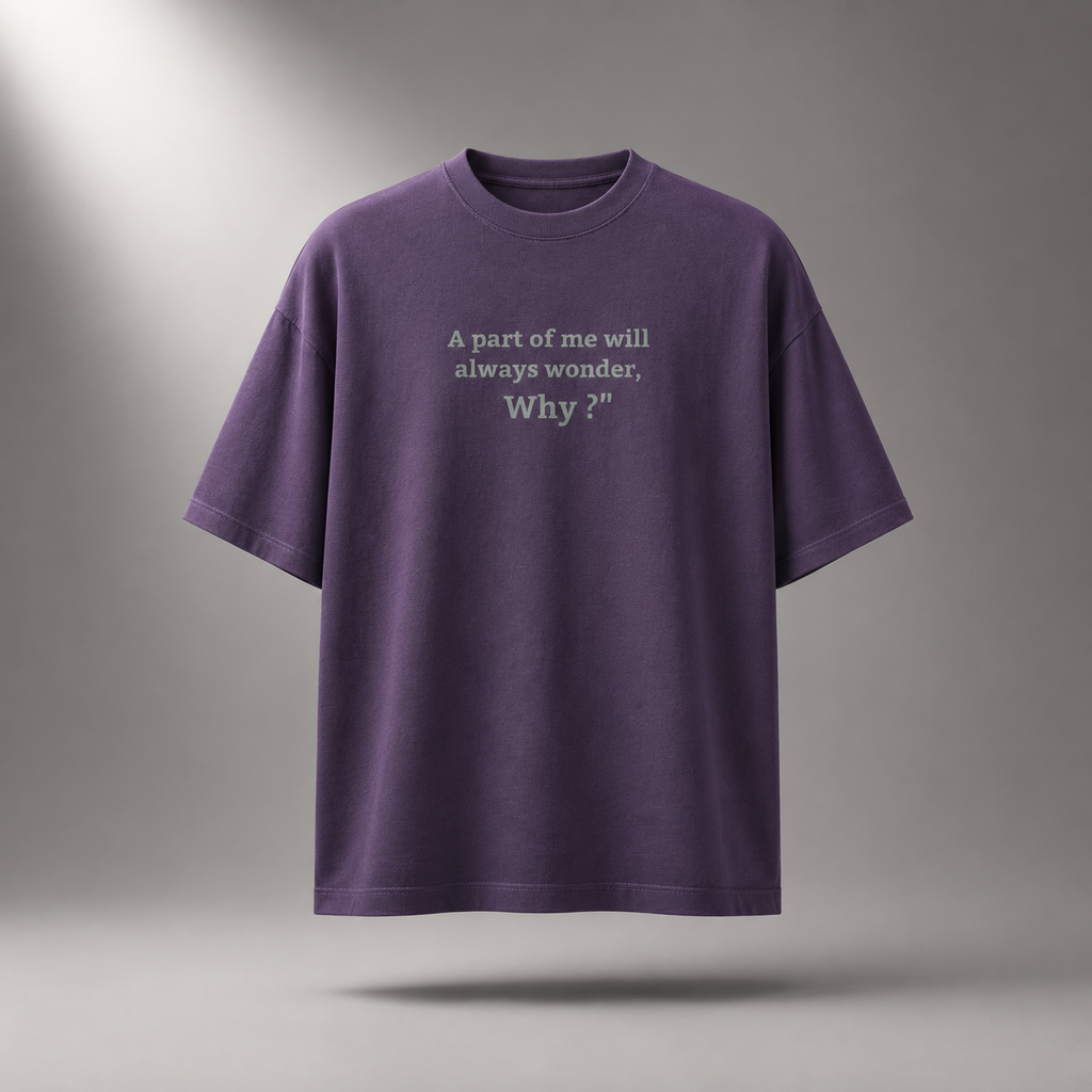 Heavy Silence Oversized T-Shirt – Muted Plum
