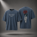 Heavy Silence Oversized T-Shirt – Slate Blue