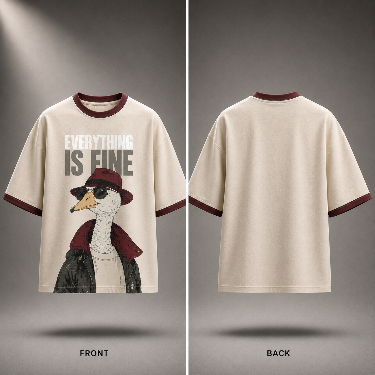 Peace Within Oversized T-Shirt – Cream Beige