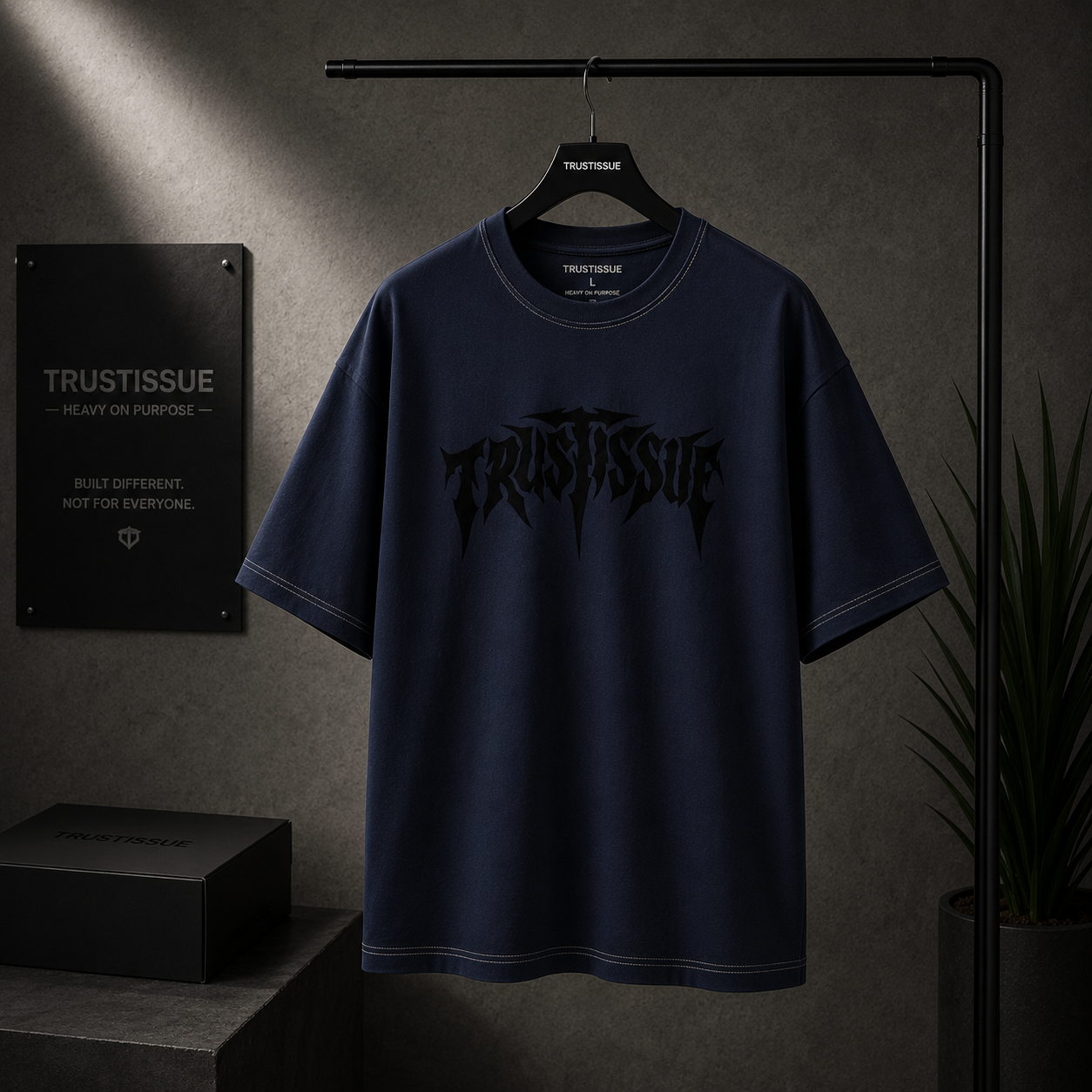 Loyal Instinct Oversized T-Shirt – Deep Navy