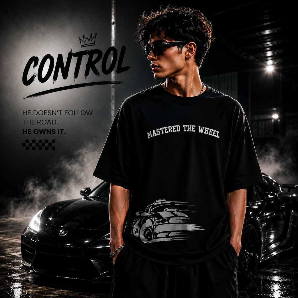 Hold The Line Oversized T-Shirt – Soft Black