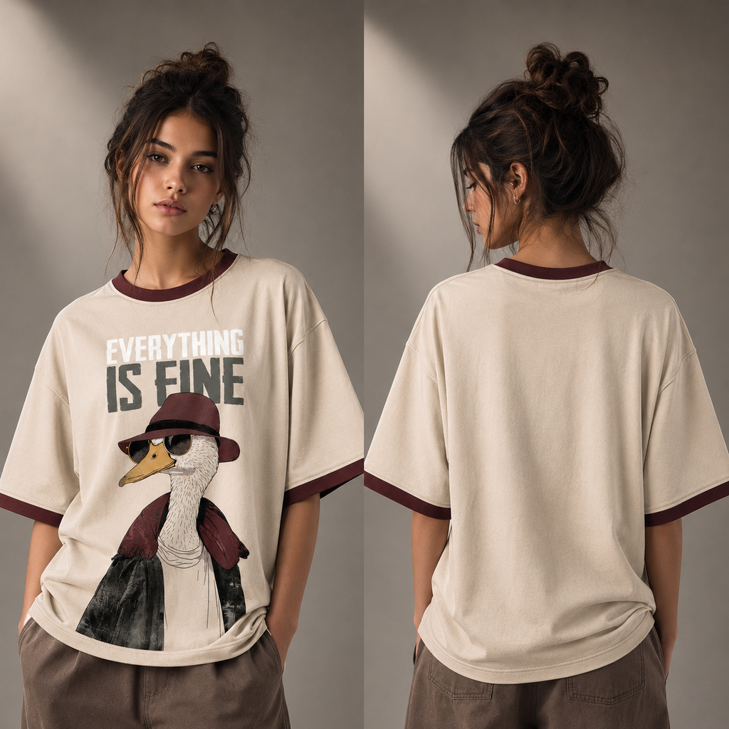 Peace Within Oversized T-Shirt – Cream Beige